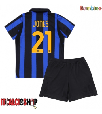 Inter Milan Curtis Jones #21 Prima Maglia Bambino 2026-27 Manica Corta (+ Pantaloni corti)